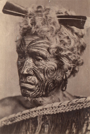 Maori tatoué