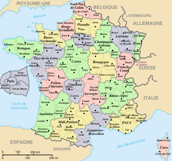 Départements et régions française ?s